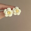 Silver needle flower love tassel earrings simple fashion Joker earrings small fresh light luxury high sense earrings wholesale