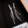 European and American Cross-border Long Wheat Ears Flowers Leaves Tassel Earrings Cold Style Elegant Earrings Light Luxury High-end Earrings