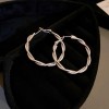 Silver Needle Circle Silver Earrings Light Luxury High-End Stud Earrings for Women Minimalist Fashion Versatile Earrings with a Unique Design