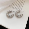 Silver Needle Circle Silver Earrings Light Luxury High-End Stud Earrings for Women Minimalist Fashion Versatile Earrings with a Unique Design