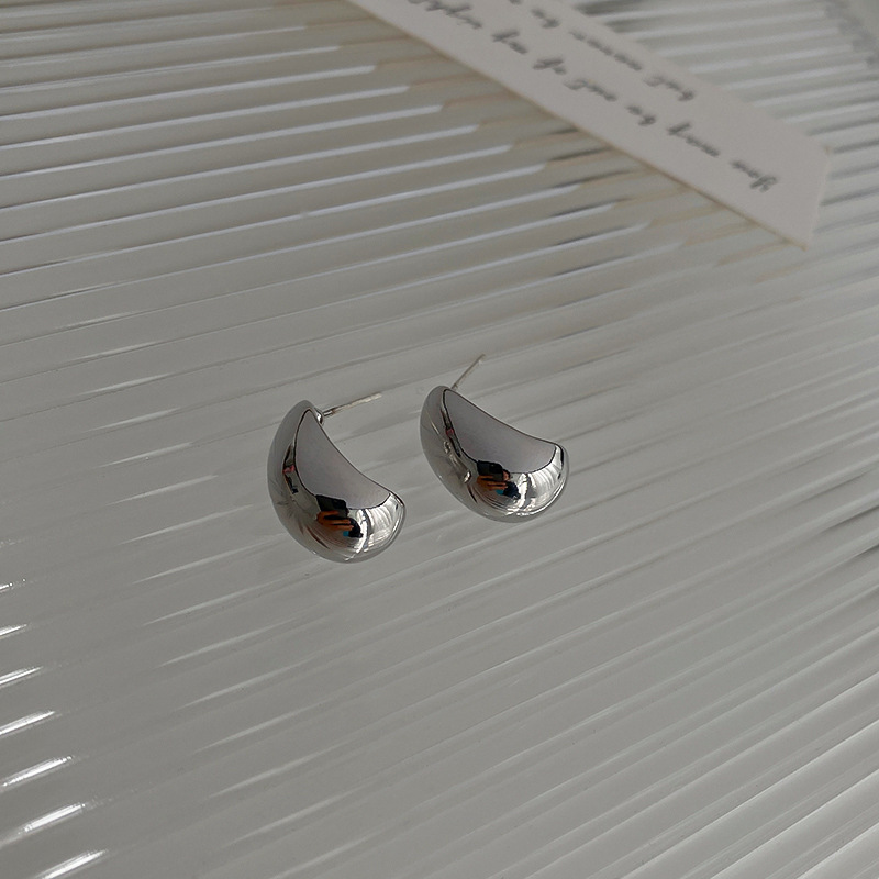 Silver Needle Circle Silver Earrings Light Luxury High-End Stud Earrings for Women Minimalist Fashion Versatile Earrings with a Unique Design