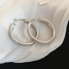 Silver Needle Circle Silver Earrings Light Luxury High-End Stud Earrings for Women Minimalist Fashion Versatile Earrings with a Unique Design