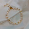 French Retro Baroque Crystal Pearl Bracelet, Light Luxury and High-End Bracelet, White, Fashionable and Versatile Hand Jewelry