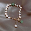 French Retro Baroque Crystal Pearl Bracelet, Light Luxury and High-End Bracelet, White, Fashionable and Versatile Hand Jewelry