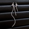 European and American Cross-border Long Wheat Ears Flowers Leaves Tassel Earrings Cold Style Elegant Earrings Light Luxury High-end Earrings