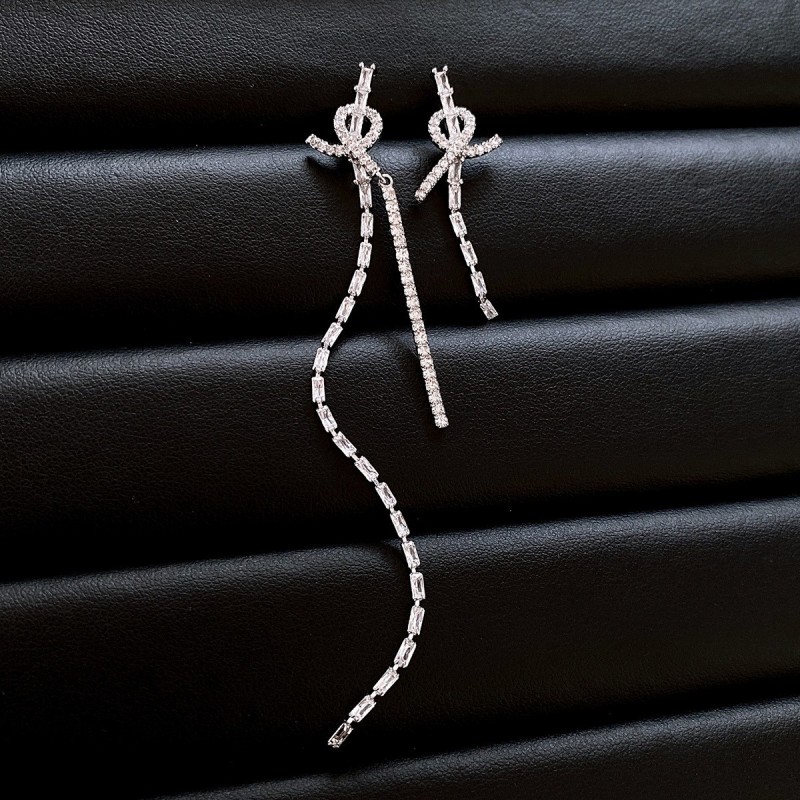 European and American Cross-border Long Wheat Ears Flowers Leaves Tassel Earrings Cold Style Elegant Earrings Light Luxury High-end Earrings