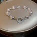 French Retro Baroque Crystal Pearl Bracelet, Light Luxury and High-End Bracelet, White, Fashionable and Versatile Hand Jewelry