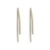 European and American Cross-border Long Wheat Ears Flowers Leaves Tassel Earrings Cold Style Elegant Earrings Light Luxury High-end Earrings