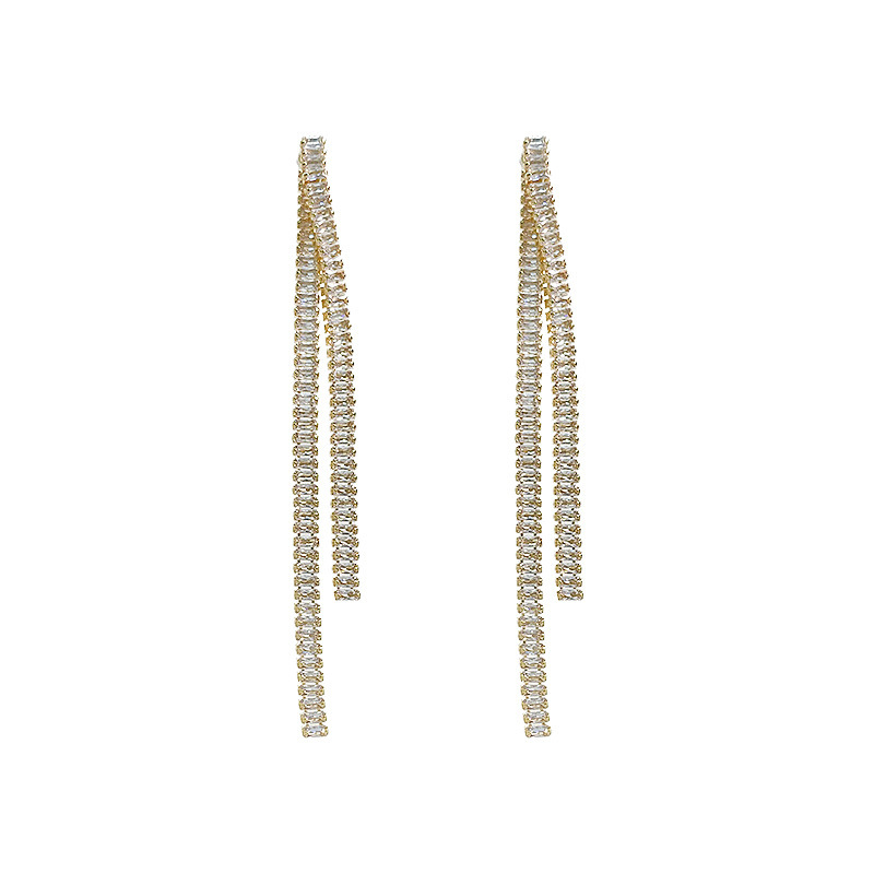 European and American Cross-border Long Wheat Ears Flowers Leaves Tassel Earrings Cold Style Elegant Earrings Light Luxury High-end Earrings