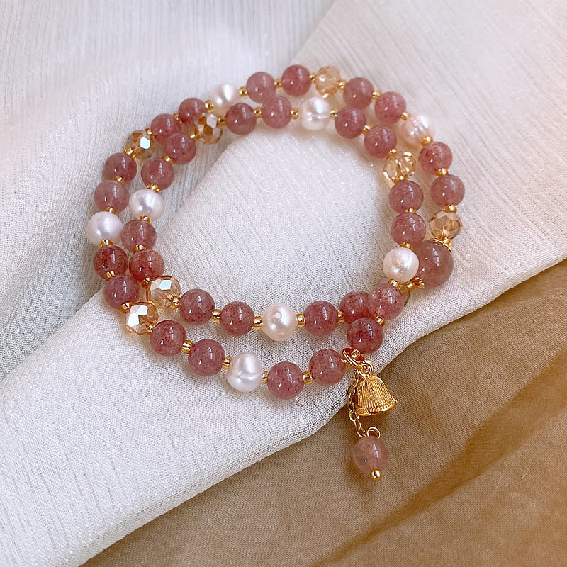 French Retro Baroque Crystal Pearl Bracelet, Light Luxury and High-End Bracelet, White, Fashionable and Versatile Hand Jewelry