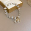 French Retro Baroque Crystal Pearl Bracelet, Light Luxury and High-End Bracelet, White, Fashionable and Versatile Hand Jewelry