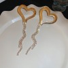 European and American Cross-border Long Wheat Ears Flowers Leaves Tassel Earrings Cold Style Elegant Earrings Light Luxury High-end Earrings
