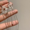 European and American Cross-border Long Wheat Ears Flowers Leaves Tassel Earrings Cold Style Elegant Earrings Light Luxury High-end Earrings
