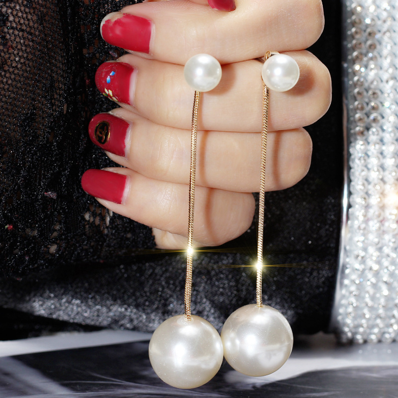 Silver needle flower love tassel earrings simple fashion Joker earrings small fresh light luxury high sense earrings wholesale