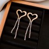 European and American Cross-border Long Wheat Ears Flowers Leaves Tassel Earrings Cold Style Elegant Earrings Light Luxury High-end Earrings