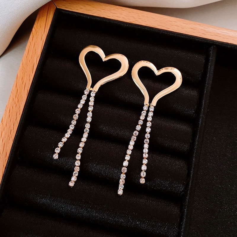 European and American Cross-border Long Wheat Ears Flowers Leaves Tassel Earrings Cold Style Elegant Earrings Light Luxury High-end Earrings