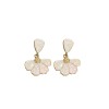 Silver needle flower love tassel earrings simple fashion Joker earrings small fresh light luxury high sense earrings wholesale