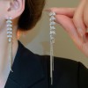 European and American Cross-border Long Wheat Ears Flowers Leaves Tassel Earrings Cold Style Elegant Earrings Light Luxury High-end Earrings