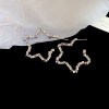 Silver Needle Circle Silver Earrings Light Luxury High-End Stud Earrings for Women Minimalist Fashion Versatile Earrings with a Unique Design