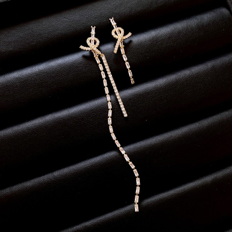 European and American Cross-border Long Wheat Ears Flowers Leaves Tassel Earrings Cold Style Elegant Earrings Light Luxury High-end Earrings