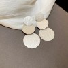 Silver Needle Circle Silver Earrings Light Luxury High-End Stud Earrings for Women Minimalist Fashion Versatile Earrings with a Unique Design
