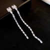 European and American Cross-border Long Wheat Ears Flowers Leaves Tassel Earrings Cold Style Elegant Earrings Light Luxury High-end Earrings