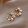 Silver needle flower love tassel earrings simple fashion Joker earrings small fresh light luxury high sense earrings wholesale