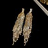 European and American Cross-border Long Wheat Ears Flowers Leaves Tassel Earrings Cold Style Elegant Earrings Light Luxury High-end Earrings