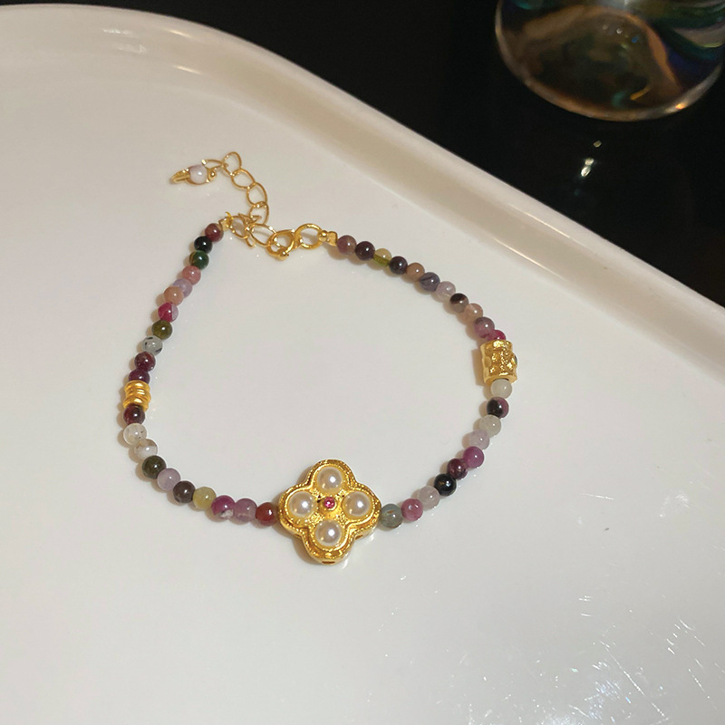 French Retro Baroque Crystal Pearl Bracelet, Light Luxury and High-End Bracelet, White, Fashionable and Versatile Hand Jewelry