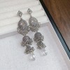 European and American Cross-border Long Wheat Ears Flowers Leaves Tassel Earrings Cold Style Elegant Earrings Light Luxury High-end Earrings