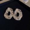 Silver Needle Circle Silver Earrings Light Luxury High-End Stud Earrings for Women Minimalist Fashion Versatile Earrings with a Unique Design