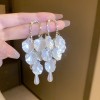 Silver needle flower love tassel earrings simple fashion Joker earrings small fresh light luxury high sense earrings wholesale