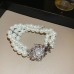 French Retro Baroque Crystal Pearl Bracelet, Light Luxury and High-End Bracelet, White, Fashionable and Versatile Hand Jewelry