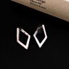 Silver Needle Circle Silver Earrings Light Luxury High-End Stud Earrings for Women Minimalist Fashion Versatile Earrings with a Unique Design