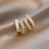 Silver needle flower love tassel earrings simple fashion Joker earrings small fresh light luxury high sense earrings wholesale