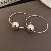 Silver Needle Circle Silver Earrings Light Luxury High-End Stud Earrings for Women Minimalist Fashion Versatile Earrings with a Unique Design