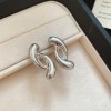 Silver Needle Circle Silver Earrings Light Luxury High-End Stud Earrings for Women Minimalist Fashion Versatile Earrings with a Unique Design