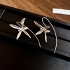 Silver Needle Circle Silver Earrings Light Luxury High-End Stud Earrings for Women Minimalist Fashion Versatile Earrings with a Unique Design