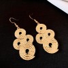European and American Cross-border Long Wheat Ears Flowers Leaves Tassel Earrings Cold Style Elegant Earrings Light Luxury High-end Earrings