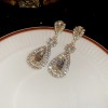 European and American Cross-border Long Wheat Ears Flowers Leaves Tassel Earrings Cold Style Elegant Earrings Light Luxury High-end Earrings