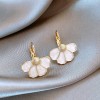 Silver needle flower love tassel earrings simple fashion Joker earrings small fresh light luxury high sense earrings wholesale