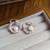 Silver Needle Circle Silver Earrings Light Luxury High-End Stud Earrings for Women Minimalist Fashion Versatile Earrings with a Unique Design