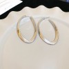 Silver Needle Circle Silver Earrings Light Luxury High-End Stud Earrings for Women Minimalist Fashion Versatile Earrings with a Unique Design