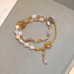 French Retro Baroque Crystal Pearl Bracelet, Light Luxury and High-End Bracelet, White, Fashionable and Versatile Hand Jewelry
