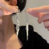 European and American Cross-border Long Wheat Ears Flowers Leaves Tassel Earrings Cold Style Elegant Earrings Light Luxury High-end Earrings