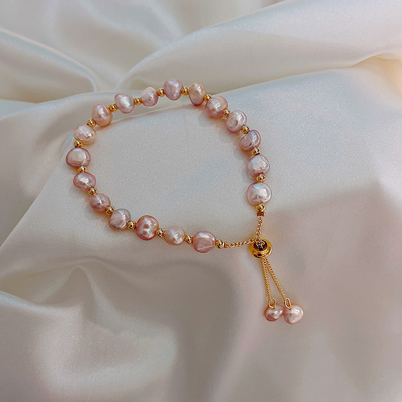 French Retro Baroque Crystal Pearl Bracelet, Light Luxury and High-End Bracelet, White, Fashionable and Versatile Hand Jewelry