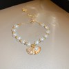 French Retro Baroque Crystal Pearl Bracelet, Light Luxury and High-End Bracelet, White, Fashionable and Versatile Hand Jewelry