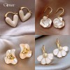 Silver needle flower love tassel earrings simple fashion Joker earrings small fresh light luxury high sense earrings wholesale