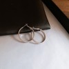 Silver Needle Circle Silver Earrings Light Luxury High-End Stud Earrings for Women Minimalist Fashion Versatile Earrings with a Unique Design