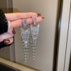 European and American Cross-border Long Wheat Ears Flowers Leaves Tassel Earrings Cold Style Elegant Earrings Light Luxury High-end Earrings